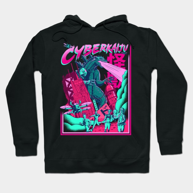 Cyber Kaiju - Godzilla Hoodie by Sachpica